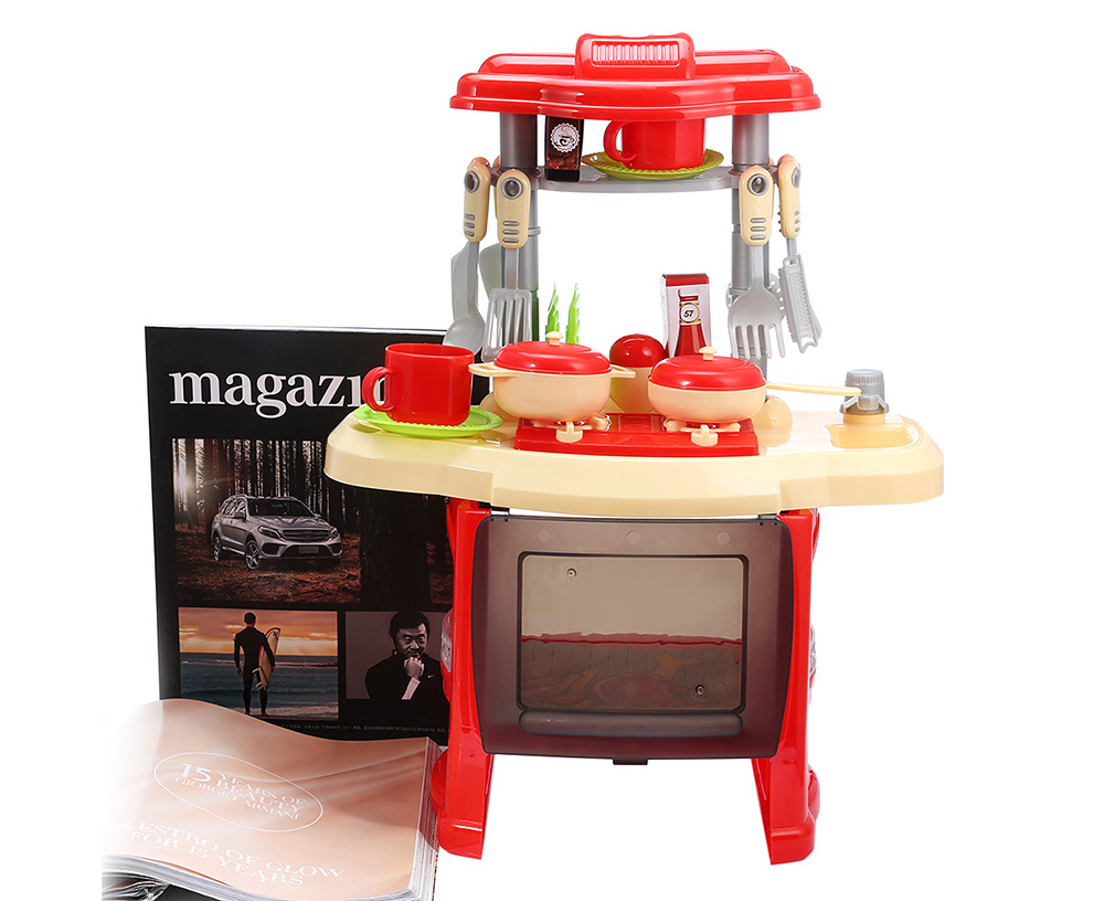 Kids Kitchen Cooking Pretend Role Play Toy Set with Light Sound Effect Kids Kitchen Cooking Pretend Role Play Toy Set with Light Sound Effect