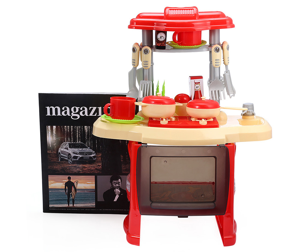 Kids Kitchen Cooking Pretend Role Play Toy Set with Light Sound Effect Kids Kitchen Cooking Pretend Role Play Toy Set with Light Sound Effect