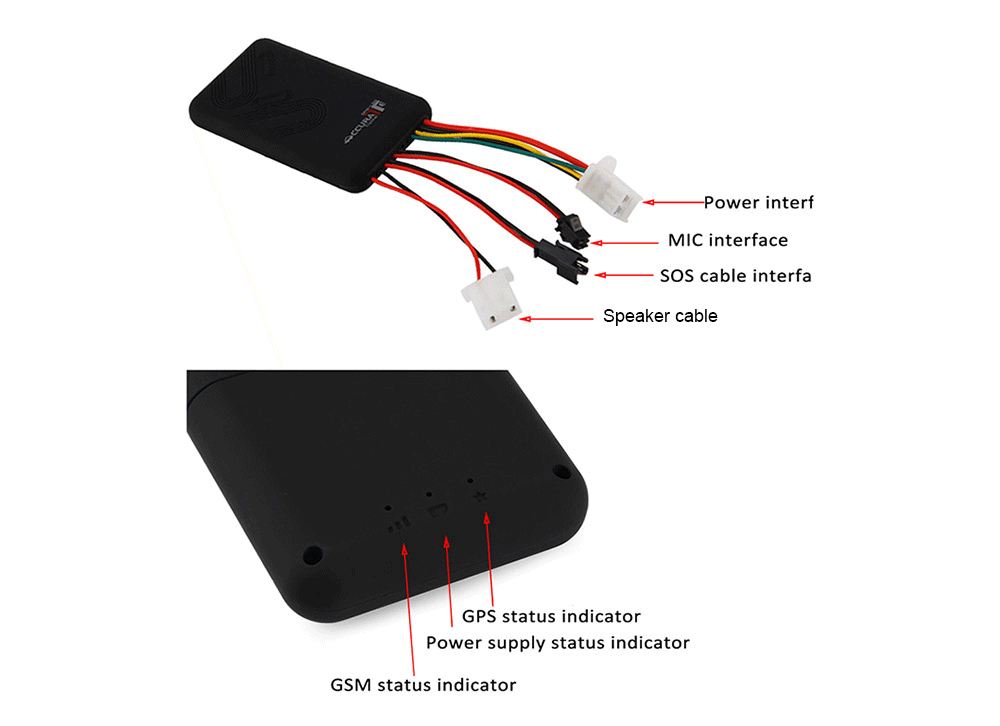 GT06 GPS SMS GPRS Vehicle Tracker Locator Remote Control Tracking Alarm with 24V Relay