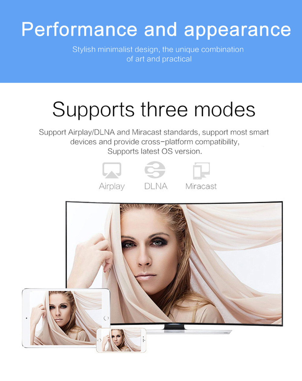 MiraScreen TV Dongle 5G DLNA Airplay Miracast Air Mirroring WiFi Display Receiver