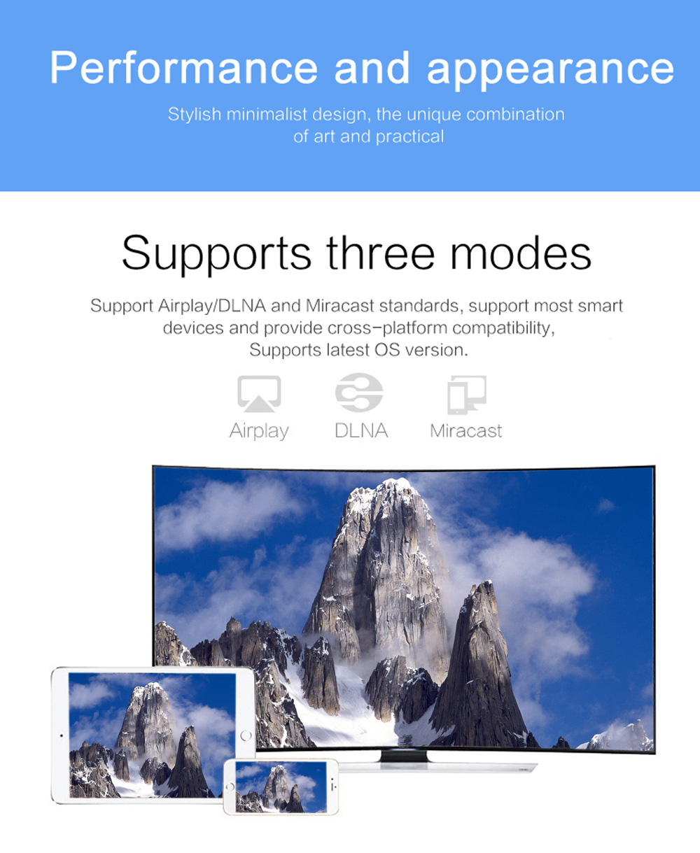 Mirascreen DLNA Airplay WiFi Display Miracast TV Dongle HDMI Receiver Mini Android TV Stick Full HD