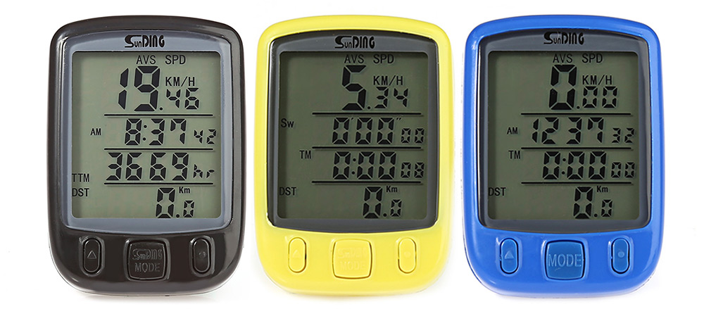 SUNDING SD-563B Wired Bike Computer w/ Magnet, Sensor Set 