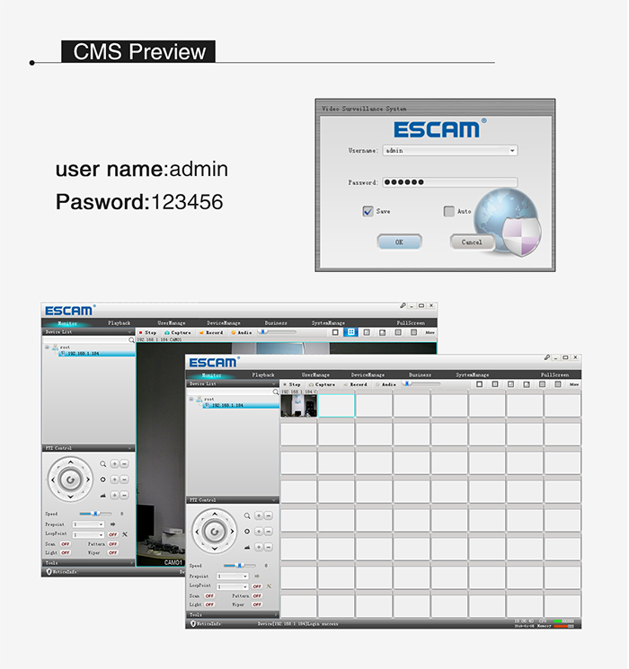 ESCAM QE07 IP Camera 720P P2P Cloud Motion Detection Email Alarm Waterproof