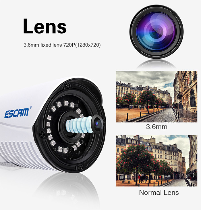 ESCAM QE07 IP Camera 720P P2P Cloud Motion Detection Email Alarm Waterproof