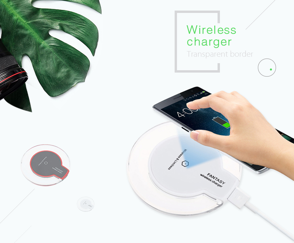 Qi Enabled Devices Transparent Border Wireless Charger Pad Qi Enabled Devices Transparent Border Wireless Charger Pad