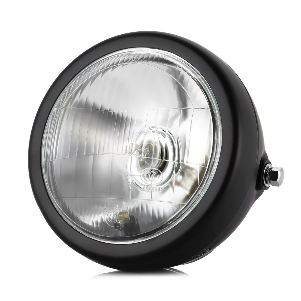6-Inch Motorcycle Headlight Side Mount Round Motor Headlamp with Metal Housing