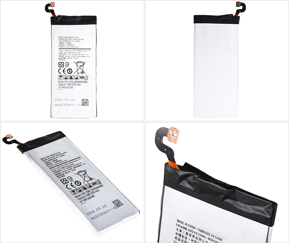 EB - BG920ABE 2550mAh Replacement Li-ion Battery for Samsung Galaxy S6 / G9200 / G920F / G920I / G920A / G925S 