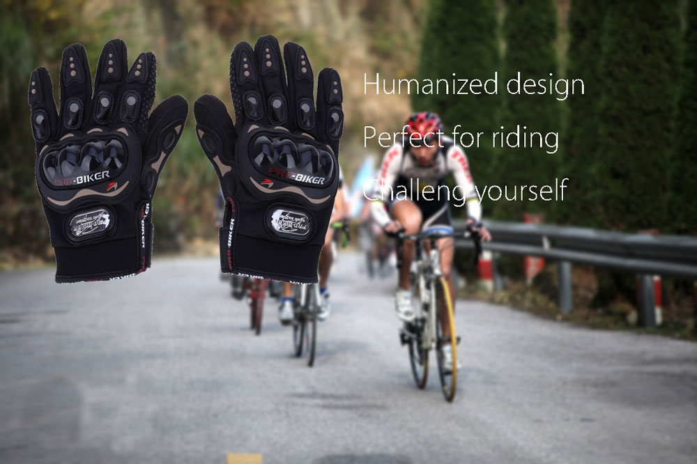 Paired Full Finger Motorcycle Gloves Motorbike Outdoor Sports Racing Protective Gears