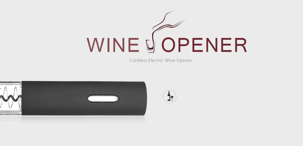 Cordless Electric Wine Opener with Automatic Corkscrew and Foil Remover
