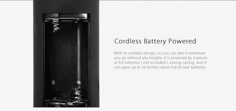 Cordless Electric Wine Opener with Automatic Corkscrew and Foil Remover Cordless Electric Wine Opener with Automatic Corkscrew and Foil Remover