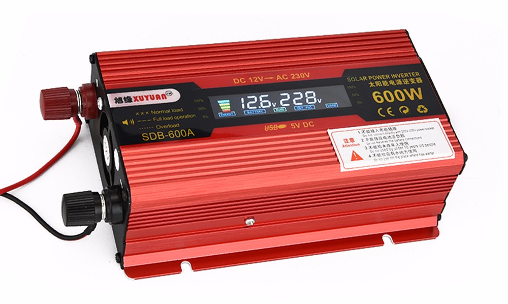 600W DC 12V to AC 230V Solar Power Inverter Car Automotive Power Converter