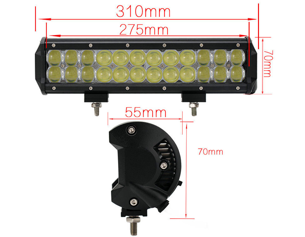 12 inch 120W 10 - 30V LED Auto Combo Work Light 6000K 12000LM Offroad 4WD ATV Driving Lamp