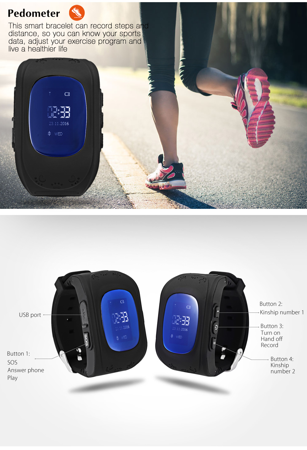 Q50 Kids GPS Intelligent Smart Watch Telephone Pedometer LCD Display Smartwatch Q50 Kids GPS Intelligent Smart Watch Telephone Pedometer LCD Display Smartwatch