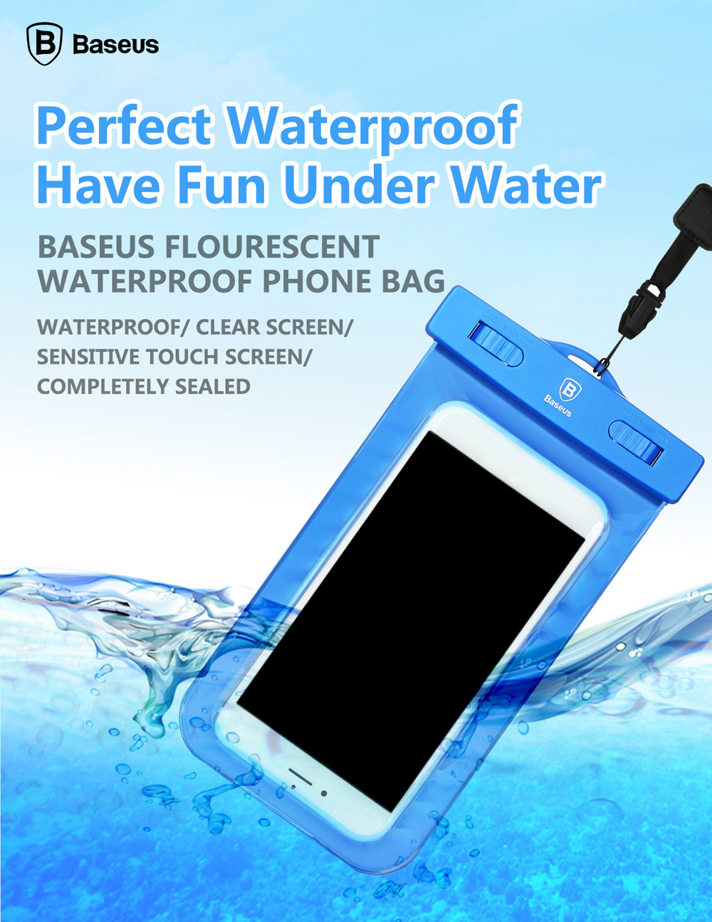 Baseus Translucent Waterproof Bag for Smart Phones Baseus Translucent Waterproof Bag for Smart Phones