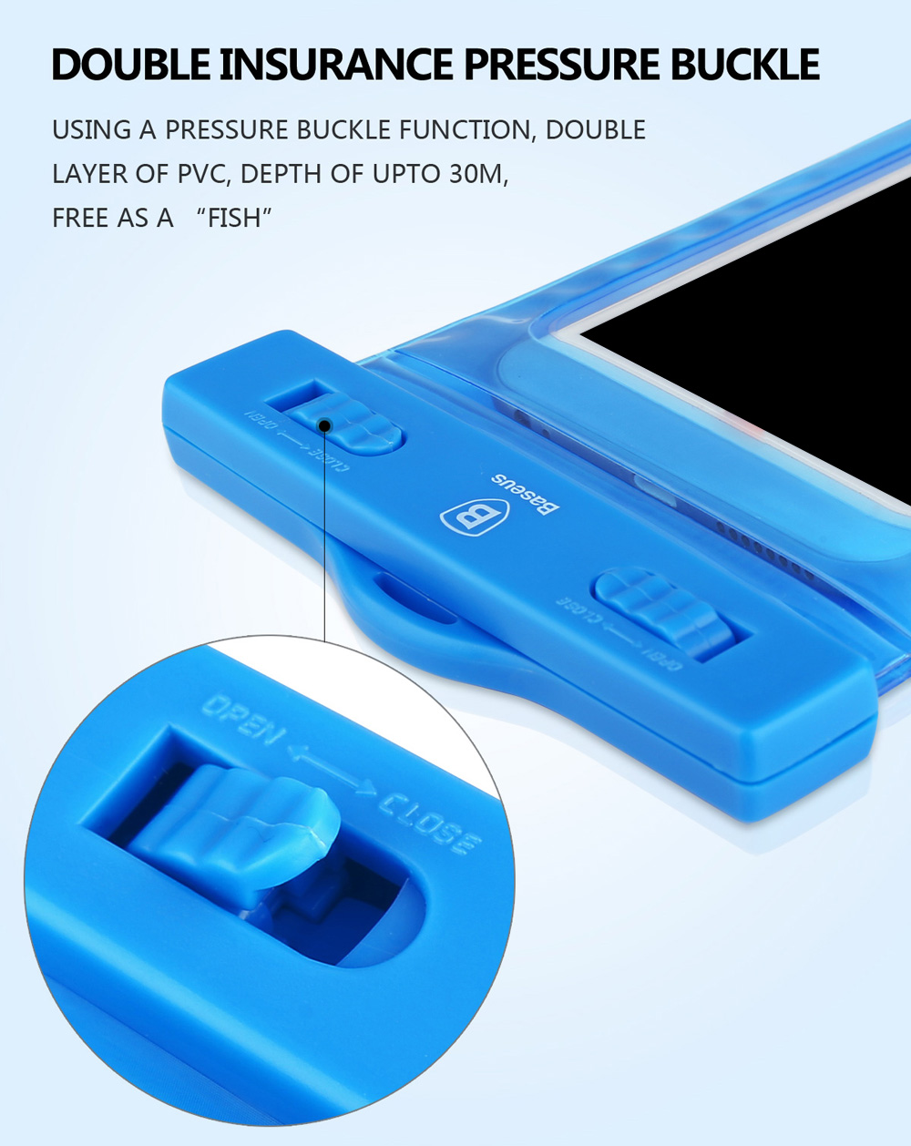 Baseus Translucent Waterproof Bag for Smart Phones Baseus Translucent Waterproof Bag for Smart Phones