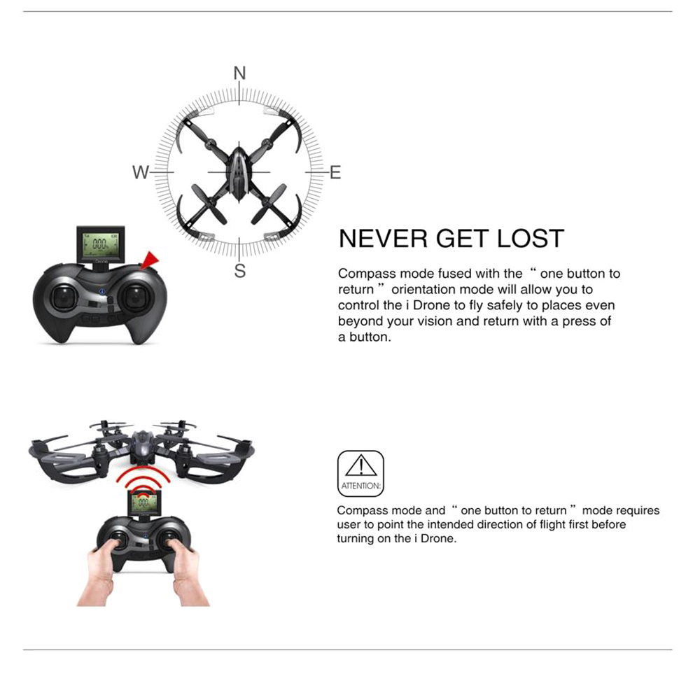 i Drone i4s 2MP Camera 2.4GHz 4 Channel 6 Axis Gyro Quadcopter 3D Rollover RTF Version