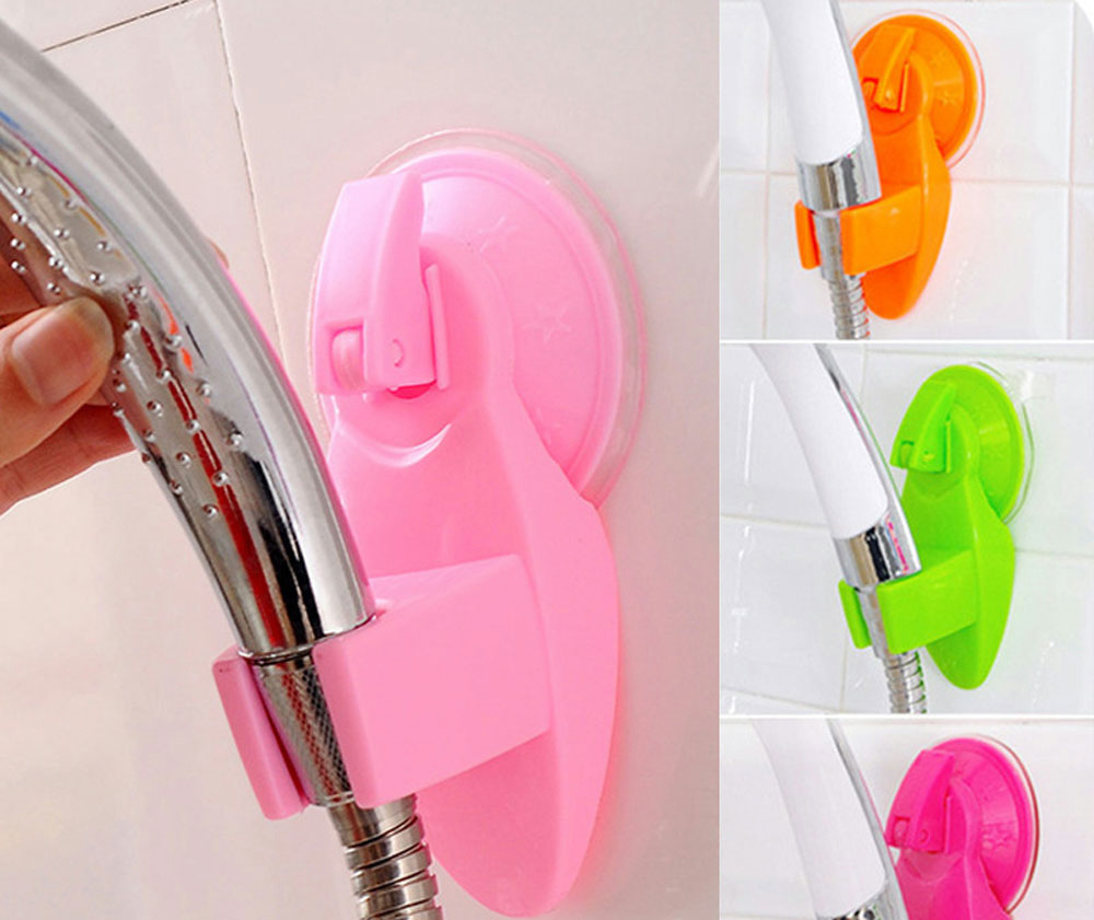 Wall-mount Adjustable Sucker Holder for Bathroom Shower