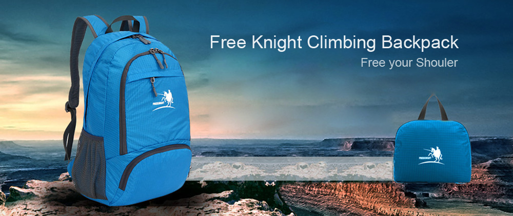 Free Knight FK0716 Nylon Folding Water Resistant Backpack Schoolbag for Camping Hiking Traveling Sports