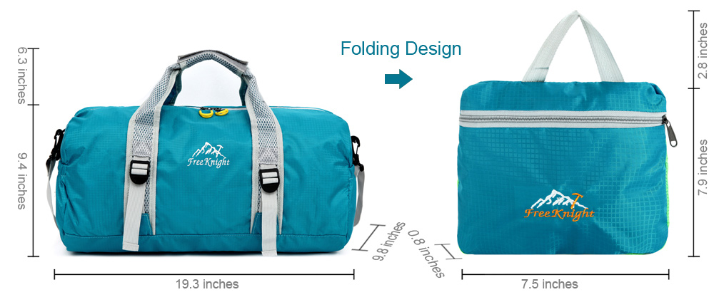 Free Knight FK0726 Unisex Nylon Folding Water Resistant Handbag Shoulder Bag for Camping Hiking Traveling Sports