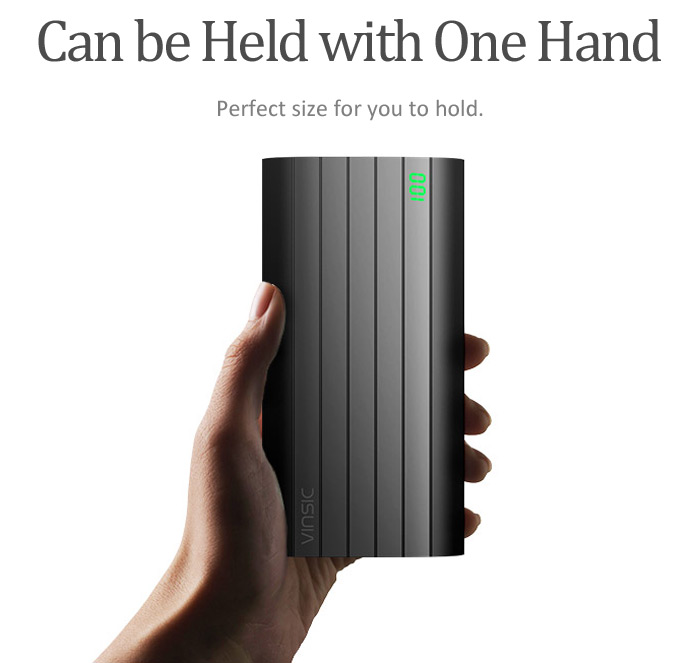 VINSIC 20000mAh Dual USB Ports Universal Mobile Power Bank LED Display 2.4A Fast Charging VINSIC 20000mAh Dual USB Ports Universal Mobile Power Bank LED Display 2.4A Fast Charging
