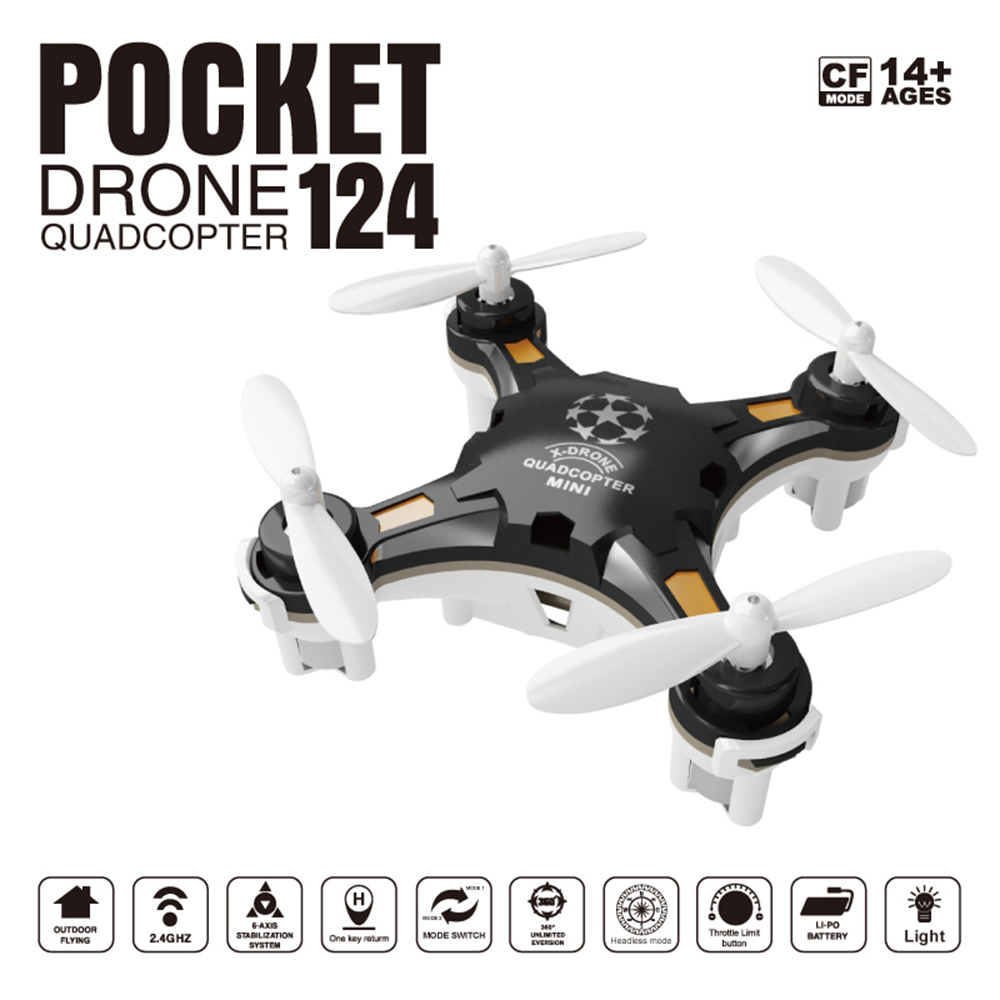 SBEGO - 124 2.4G 4CH 6-Axis Gyro RTF Remote Control Pocket Quadcopter Toy