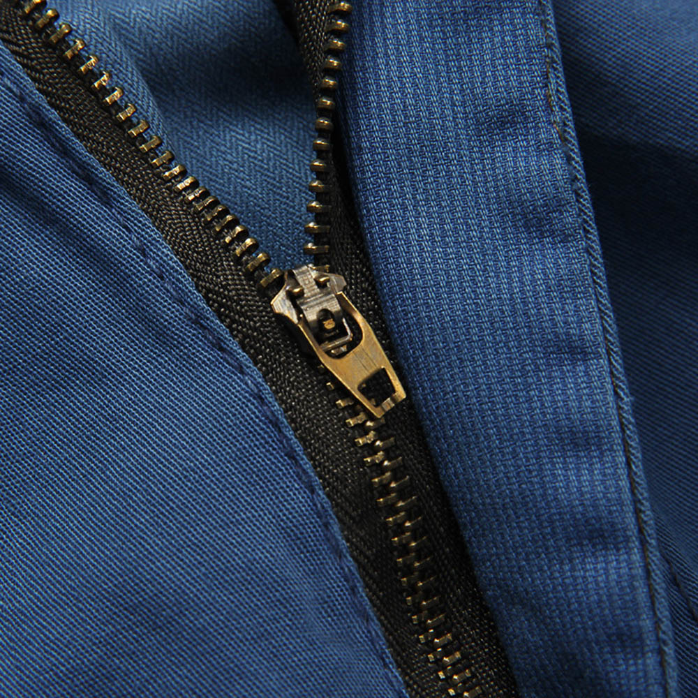 Casual Mid Waist Solid Color Loose-fitting Cotton Shorts for Men