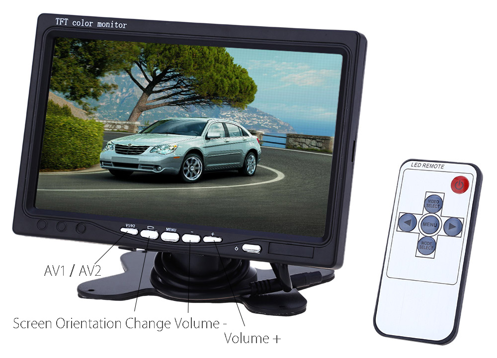 XM722T 7 Inch Car Headrest Displayer 234 x 480 TFT LCD Screen Monitor