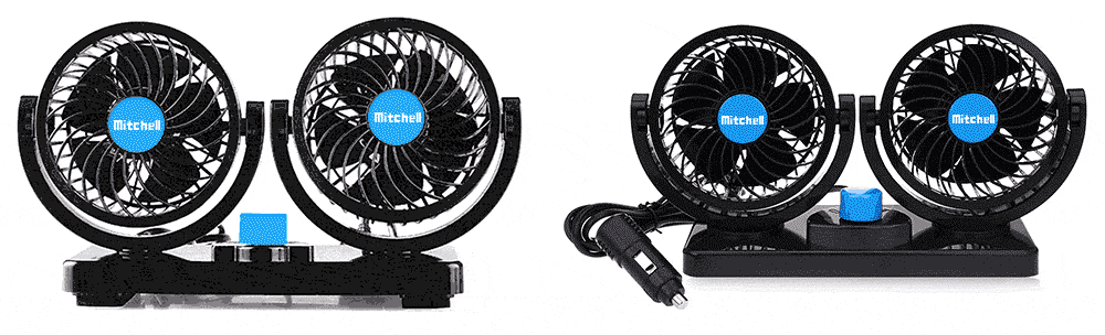 Mitchell 2 Gears 360 Degree Rotating Mini Low Noise Adjustable Car Air Conditioner Cooling Fan Mitchell 2 Gears 360 Degree Rotating Mini Low Noise Adjustable Car Air Conditioner Cooling Fan