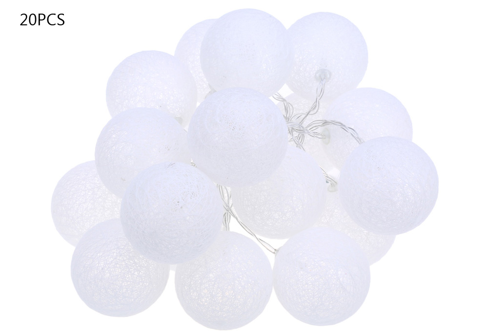 20PCS Creative Cotton LED Ball String Lights for Banquet Decoration Ornament 20PCS Creative Cotton LED Ball String Lights for Banquet Decoration Ornament