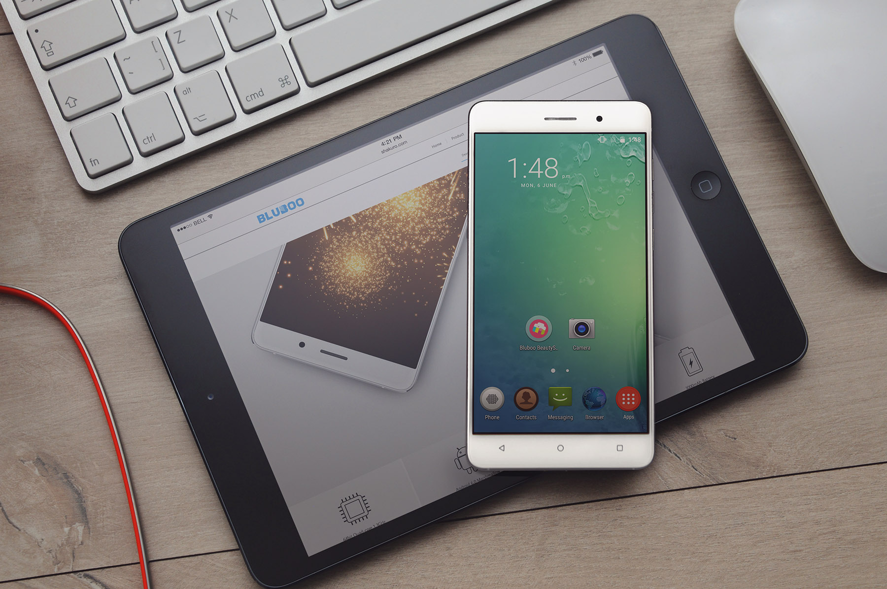 Bluboo Maya Android 6.0 5.5 inch HD Screen 3G Phablet MTK6580 Quad Core 1.3GHz 2GB RAM 16GB ROM Gravity Sensor