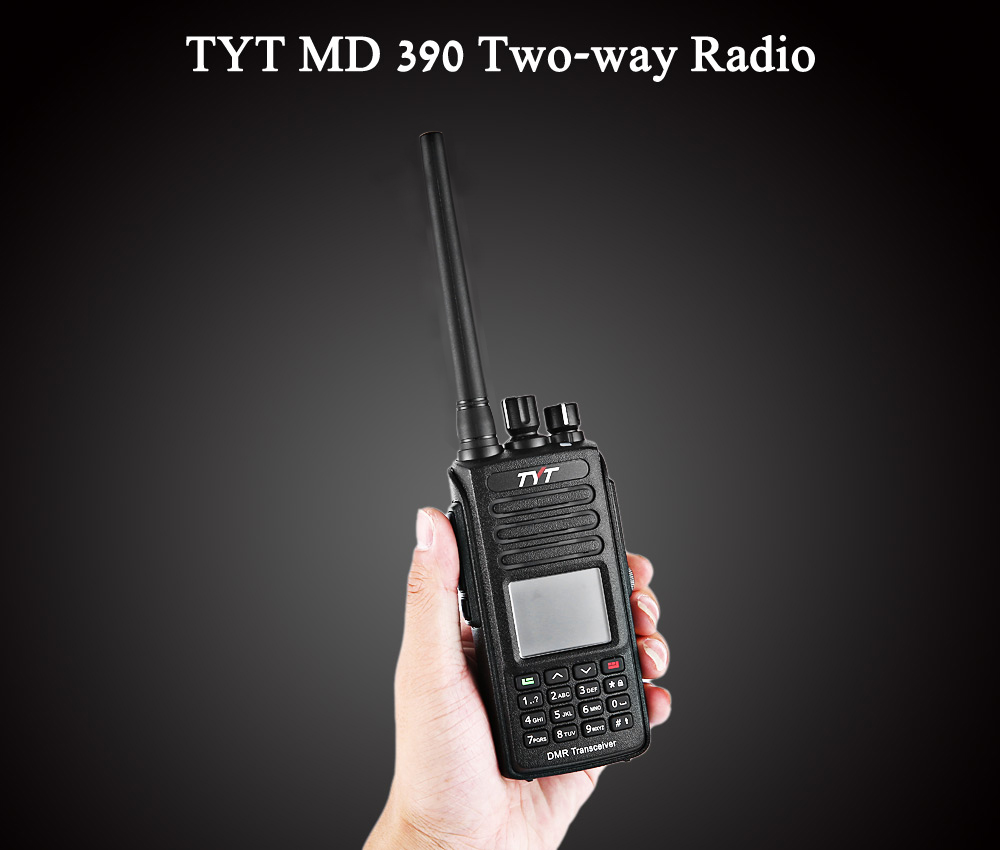 IP67 Waterproof Handheld Transceiver TYT MD-390 DMR Digital Walkie Talkie 1000 Channels UHF400-480MHz