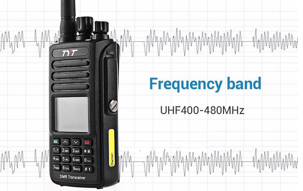 IP67 Waterproof Handheld Transceiver TYT MD-390 DMR Digital Walkie Talkie 1000 Channels UHF400-480MHz