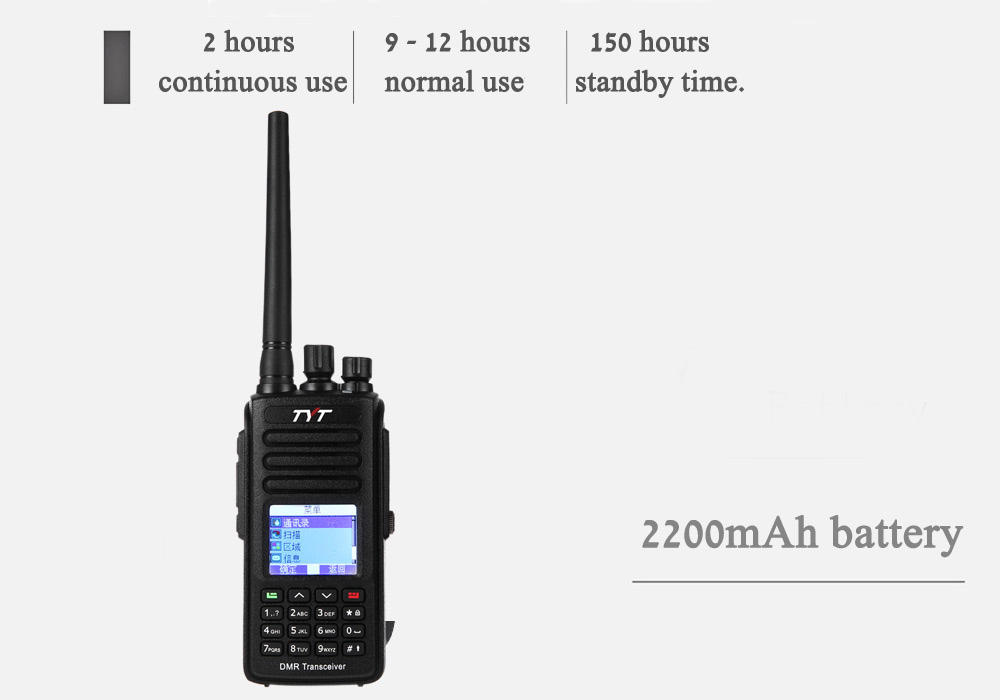 IP67 Waterproof Handheld Transceiver TYT MD-390 DMR Digital Walkie Talkie 1000 Channels UHF400-480MHz