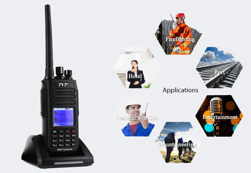 IP67 Waterproof Handheld Transceiver TYT MD-390 DMR Digital Walkie Talkie 1000 Channels UHF400-480MHz