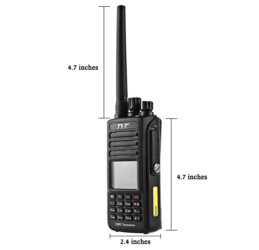 IP67 Waterproof Handheld Transceiver TYT MD-390 DMR Digital Walkie Talkie 1000 Channels UHF400-480MHz