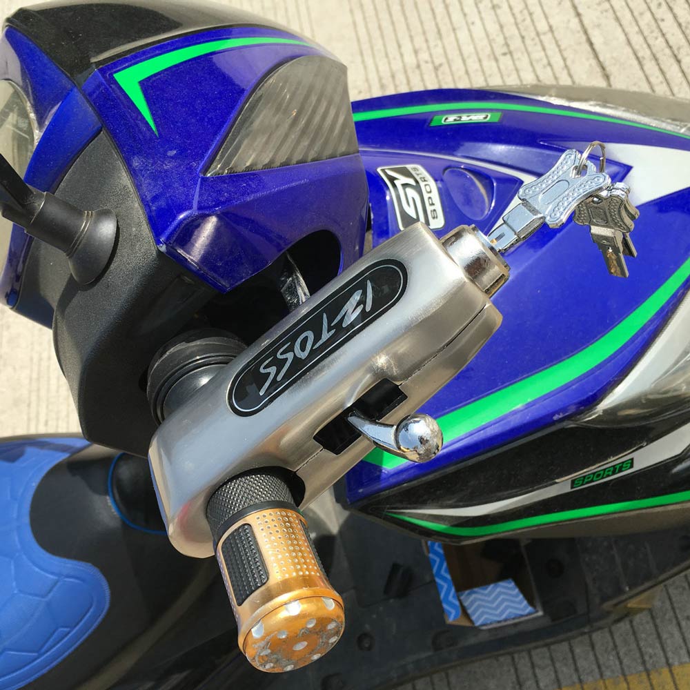 IZTOSS Motorcycle Scooter Handlebar Throttle Grip-lock Security Lock