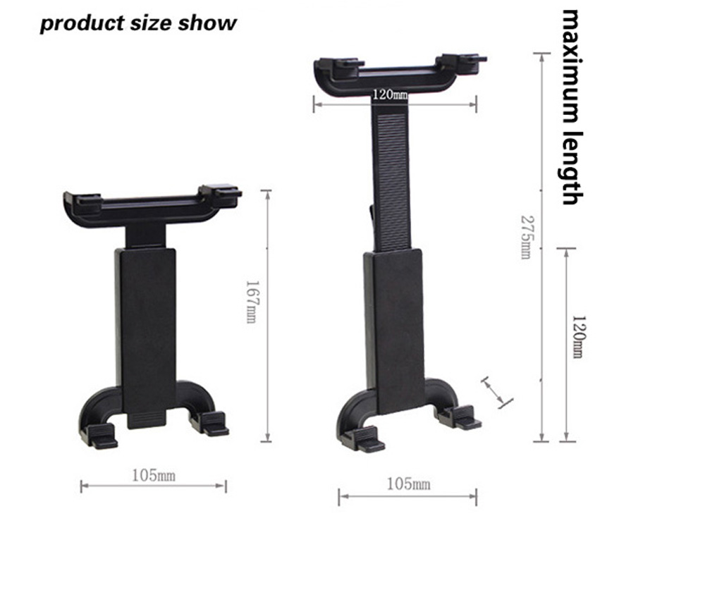SHUNWEI Car Seat SD-1151K Back Headrest 360 Degree Rotation Diagonal Holder for iPad