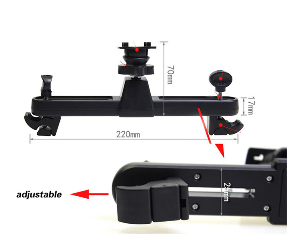 SHUNWEI Car Seat SD-1151K Back Headrest 360 Degree Rotation Diagonal Holder for iPad