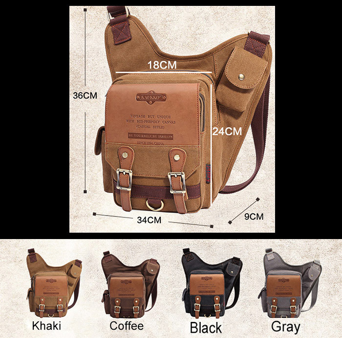 KAUKKO SG255 4L Men Microfiber Leather Business Style Sling Bag KAUKKO SG255 4L Men Microfiber Leather Business Style Sling Bag