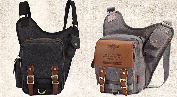 KAUKKO SG255 4L Men Microfiber Leather Business Style Sling Bag KAUKKO SG255 4L Men Microfiber Leather Business Style Sling Bag