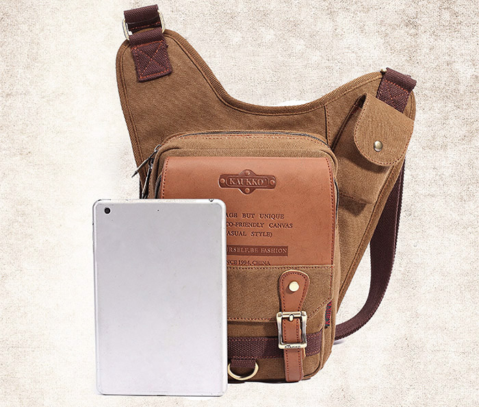 KAUKKO SG255 4L Men Microfiber Leather Business Style Sling Bag KAUKKO SG255 4L Men Microfiber Leather Business Style Sling Bag