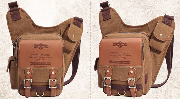 KAUKKO SG255 4L Men Microfiber Leather Business Style Sling Bag KAUKKO SG255 4L Men Microfiber Leather Business Style Sling Bag