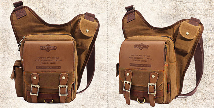 KAUKKO SG255 4L Men Microfiber Leather Business Style Sling Bag KAUKKO SG255 4L Men Microfiber Leather Business Style Sling Bag