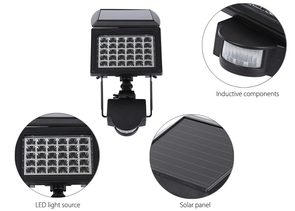 Outdoor 200LM 30 LEDs Solar Powered Spike Lawn Lamp Waterproof PIR Motion Sensor Garden Light Outdoor 200LM 30 LEDs Solar Powered Spike Lawn Lamp Waterproof PIR Motion Sensor Garden Light