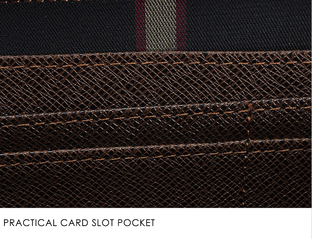 Baellerry Patchwork Canvas Men Portable Clutch Wallet Baellerry Patchwork Canvas Men Portable Clutch Wallet