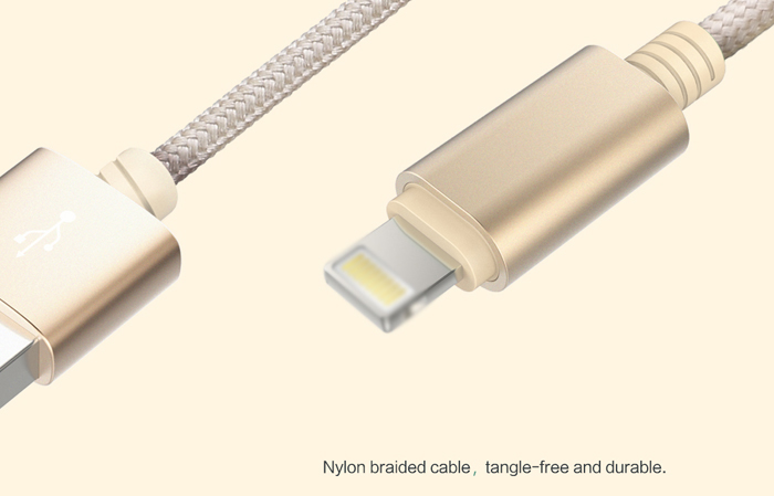 Rock RCB0436 1.2m USB Charging Cable with Dual 8 Pin Adapters + Micro USB Connector Nylon Braided Cord Rock RCB0436 1.2m USB Charging Cable with Dual 8 Pin Adapters + Micro USB Connector Nylon Braided Cord