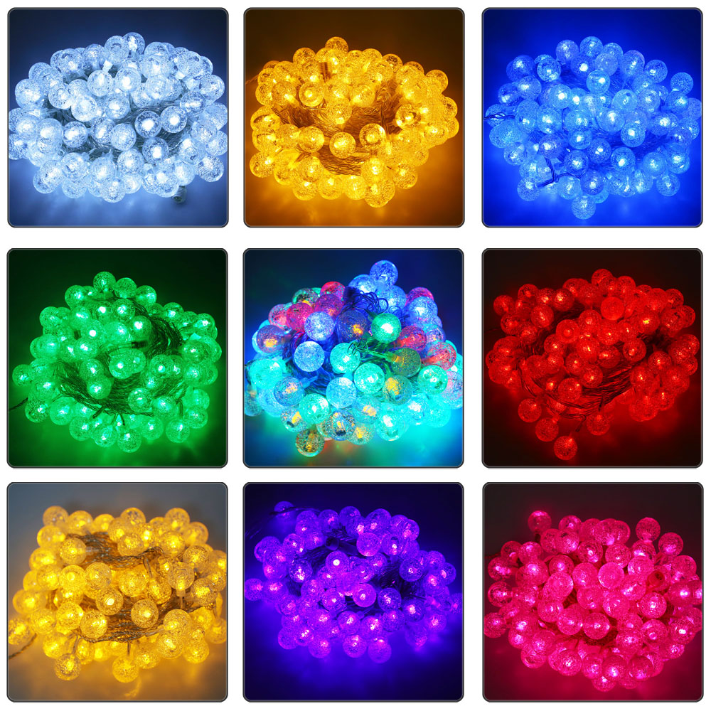 10M 100 LEDs Pebble Ball String Light Christmas Party Fairy Lamp 10M 100 LEDs Pebble Ball String Light Christmas Party Fairy Lamp