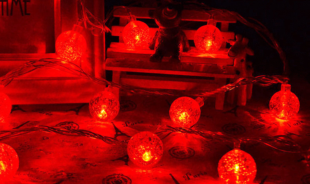 10M 100 LEDs Pebble Ball String Light Christmas Party Fairy Lamp