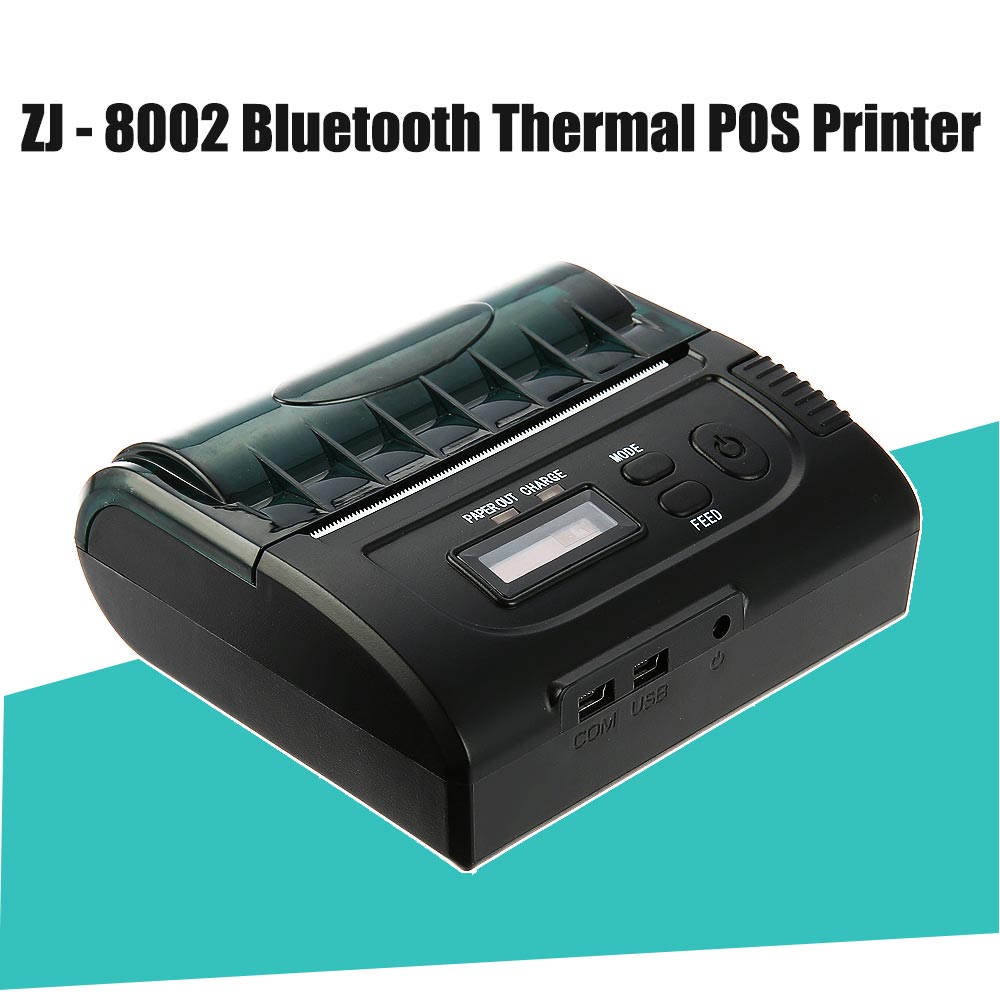 ZJ - 8002 Portable 80mm Bluetooth 2.0 Mini Thermal POS Printer