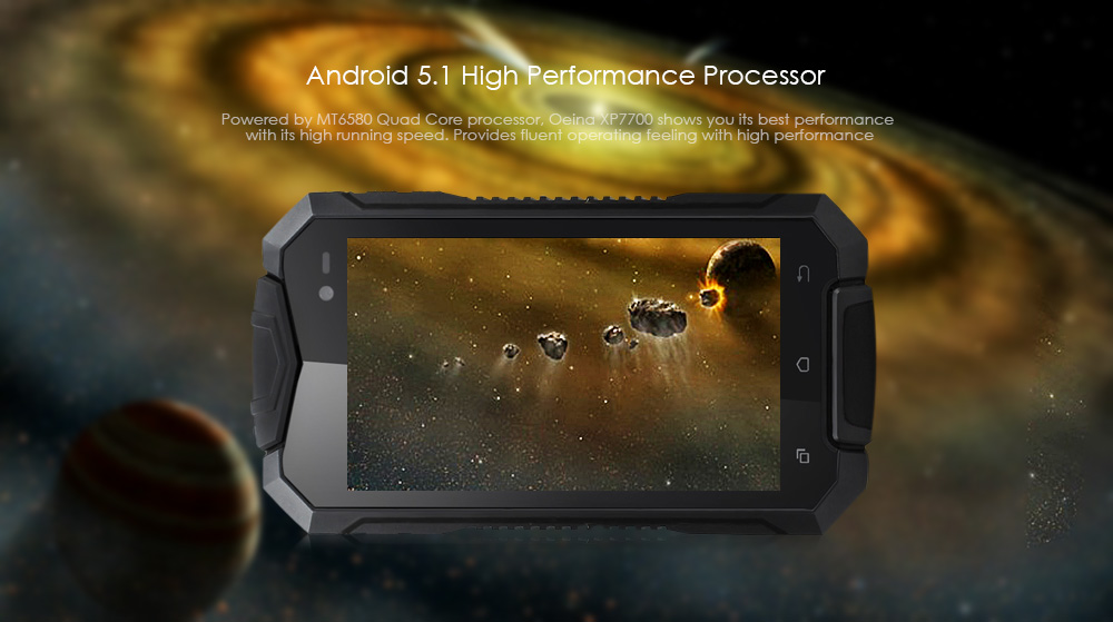 Oeina XP7700 Android 5.1 4.5 inch 3G Smartphone MTK6580 1.3GHz Quad Core 512MB RAM 8GB ROM GPS Dustproof Shockproof Gravity Sensor